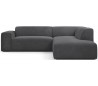 Karen Big højrevendt chaiselong sofa i corduroy 260 x 250 cm - Antracit