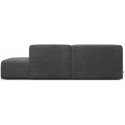 Karen Big højrevendt chaiselong sofa i corduroy 260 x 250 cm - Grå