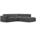 Karen Big højrevendt chaiselong sofa i corduroy 260 x 250 cm - Grå