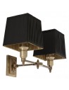 Lexington dobbelt væglampe B40 cm 2 x E14 - Antik messing/Sort