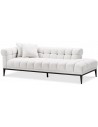 Aurelio venstrevendt daybed i polyester 223 x 98 cm - Gunmetal/Hvid