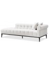 Aurelio højrevendt daybed i polyester 223 x 98 cm - Gunmetal/Hvid