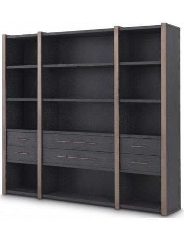 Canova Reol i messing og egetræsfinér...