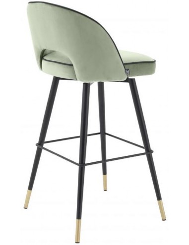 2 x Cliff barstole i velour og stål...