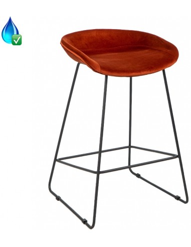 Oslo Barstol i velour H66 cm -...