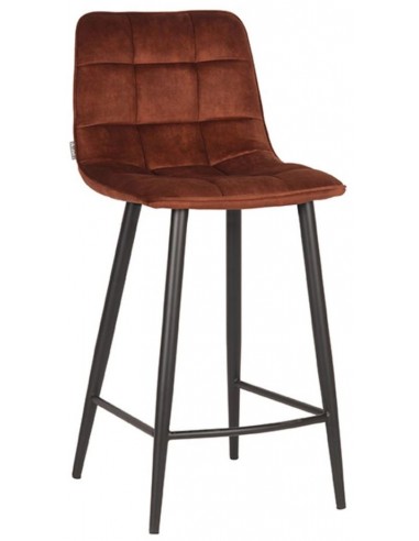 Jelt barstol i velour og metal H94 cm...