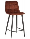 Jelt barstol i velour og metal H94 cm - Sort/Rust