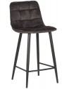 Jelt barstol i velour og metal H94 cm - Sort/Antracit