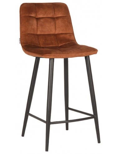 Jelt barstol i velour og metal H94 cm...