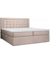Eclipse kontinentalseng med opbevaring og sengegavl 140 x 200 cm med 7 komfortzoner - Beige