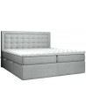 Eclipse kontinentalseng med opbevaring og sengegavl 140 x 200 cm med 7 komfortzoner - Grå
