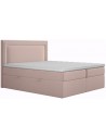 Annecy kontinentalseng med opbevaring og sengegavl 160 x 200 cm med 7 komfortzoner - Pastelpink