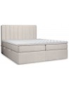 Skyfall kontinentalseng med opbevaring og sengegavl 180 x 200 cm med 7 komfortzoner - Beige