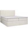 Skyfall kontinentalseng med opbevaring og sengegavl 140 x 200 cm med 7 komfortzoner - Ecru