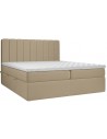 Skyfall kontinentalseng med opbevaring og sengegavl 140 x 200 cm med 7 komfortzoner - Guldbeige