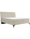 Madison kontinentalseng med opbevaring og sengegavl 180 x 200 cm med 7 komfortzoner - Sort/Lys beige