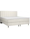 Kobbe kontinentalseng med sengegavl 180 x 200 cm med 7 komfortzoner - Sort/Guld/Ecru