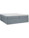 Base kontinentalseng med opbevaring 200 x 200 cm med 7 komfortzoner - Blågrå