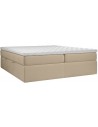 Base kontinentalseng med opbevaring 160 x 200 cm med 7 komfortzoner - Guldbeige