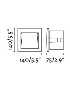 Sedna indbygnings væglampe... 2