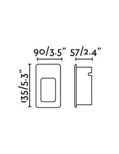 Nase indbygnings væglampe 1... 2