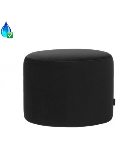 Anna puf i velour Ø50 x H37 cm - Sort