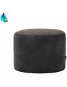 Beau puf i velour Ø50 x H37 cm - Antracit