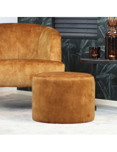 Beau puf i velour Ø50 x H37... 2