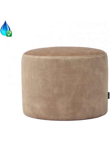Beau puf i velour Ø50 x H37 cm - Taupe