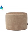 Beau puf i velour Ø50 x H37 cm - Taupe