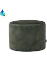 Beau puf i velour Ø50 x H37 cm - Mørkegrøn