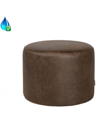 Kyla puf i øko-læder Ø50 x H37 cm -...