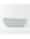 STONE fritstående badekar 170 x 75 cm Solid surface - Talkum/Svag grøn