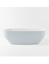 STONE fritstående badekar 170 x 75 cm Solid surface - Talkum/Babyblå