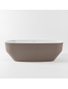 STONE fritstående badekar 170 x 75 cm Solid surface - Talkum/Røg