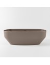 STONE fritstående badekar 170 x 75 cm Solid surface - Røg