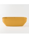 STONE fritstående badekar 170 x 75 cm Solid surface - Okker