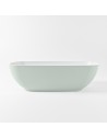 ROCK fritstående badekar 170 x 70 cm Solid surface - Talkum/Svag grøn
