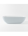 ROCK fritstående badekar 170 x 70 cm Solid surface - Talkum/Babyblå