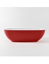 ROCK fritstående badekar 170 x 70 cm Solid surface - Talkum/Rød
