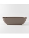 ROCK fritstående badekar 170 x 70 cm Solid surface - Røg