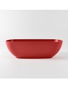 ROCK fritstående badekar 170 x 70 cm Solid surface - Rød