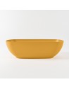 ROCK fritstående badekar 170 x 70 cm Solid surface - Okker