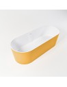 NOBLE fritstående badekar 180 x 75 cm Solid surface - Talkum/Okker
