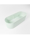 NOBLE fritstående badekar 180 x 75 cm Solid surface - Svag grøn