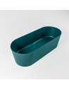 NOBLE fritstående badekar 180 x 75 cm Solid surface - Petrolium