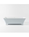 LUNDY fritstående badekar 170 x 75 cm Solid surface - Talkum/Babyblå