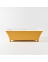 LUNDY fritstående badekar 170 x 75 cm Solid surface - Talkum/Okker