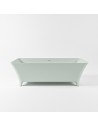 LUNDY fritstående badekar 170 x 75 cm Solid surface - Svag grøn
