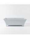 LUNDY fritstående badekar 170 x 75 cm Solid surface - Babyblå